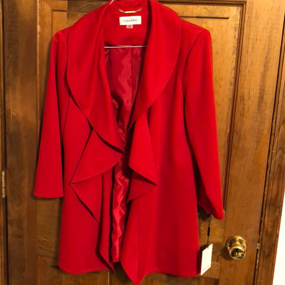 Beautiful red Calvin Klein jacket NWT